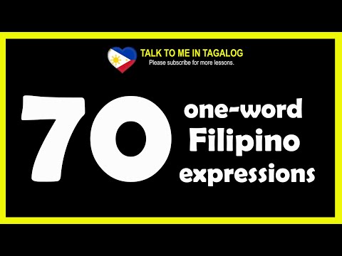 70 ONE-WORD FILIPINO EXPRESSIONS | Learn Tagalog | Useful Filipino Phrases | Spoken English
