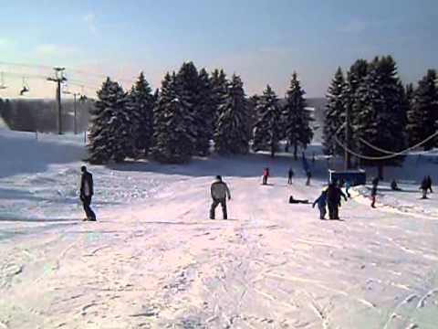 View of the bunny hill green run at Villa Olivia ski resort