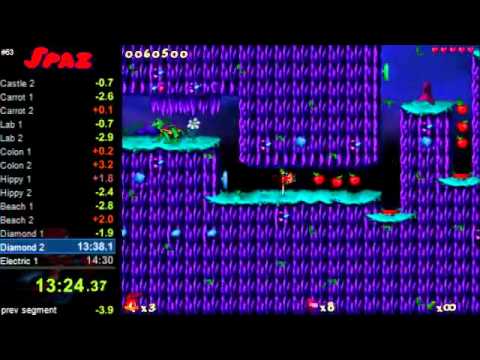 Jazz Jackrabbit 2 Speedrun (as Spaz) 22:37