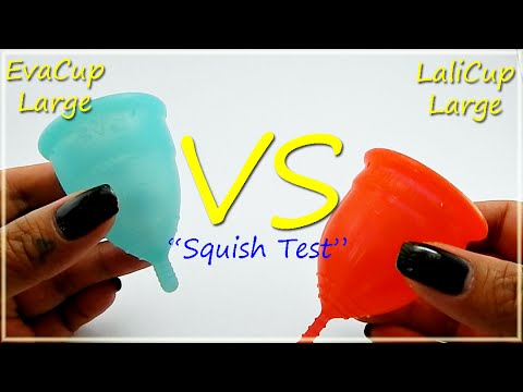 EvaCup Lg vs LaliCup Lg "Squish Test" - Menstrual Cups