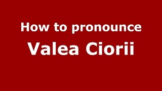 How to pronounce Valea Ciorii