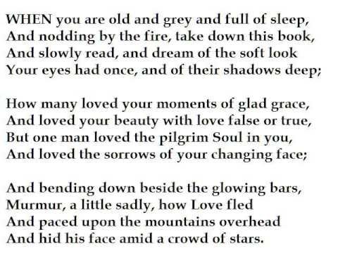 "When You Are Old" by W. B. Yeats (read by Tom O'Bedlam)