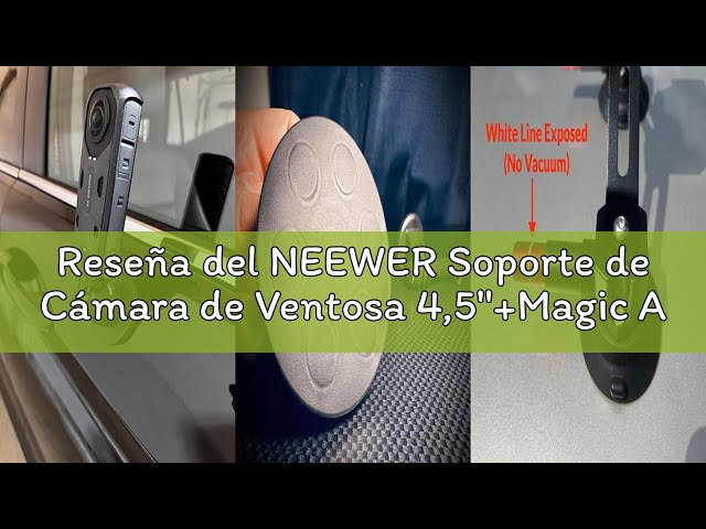 Vídeo relacionado con NEEWER Soporte de cámara con ventosa de 3 pulgadas con brazo mágico de cabeza esférica, agujeros ARRI de 1/4 pulgadas, soporte de coche de liberación rápida con soporte y adaptador de cámara de acción