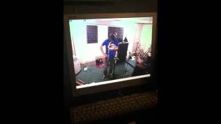 Millionaire Blonde recording "Sulla Terra" with Massimilian