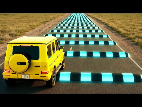 Cars vs 100 Speed Bumps Challenge #8 in BeamNG Drive!