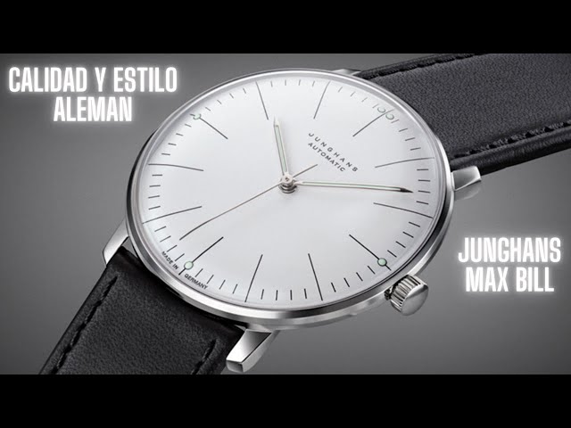 Vídeo relacionado con JUNGHANS MAX Bill Reloj de Pulsera para Hombre Negro con Cristal de Zafiro 41/4465.02