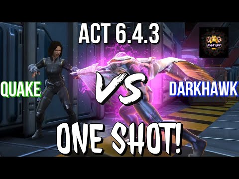 Act 6.4.3 Insane Darkhawk ONE SHOT with Quake (Spider Sense Mode On) - Marvel Contest of Champions