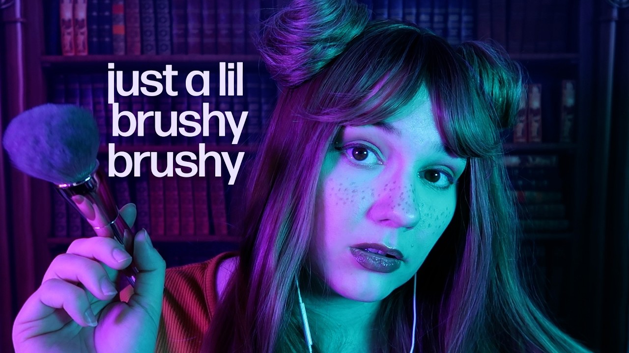 ASMR Inaudible / Unintelligible Whispers & Face Brushing