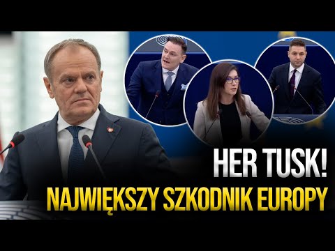 Donald Tusk zmiażdżony w PE! "Największy szkodnik Europy"