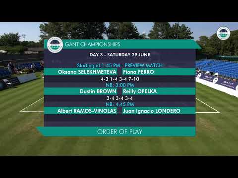 LIVE: GANT Championships Day 3 – BROWN V OPELKA