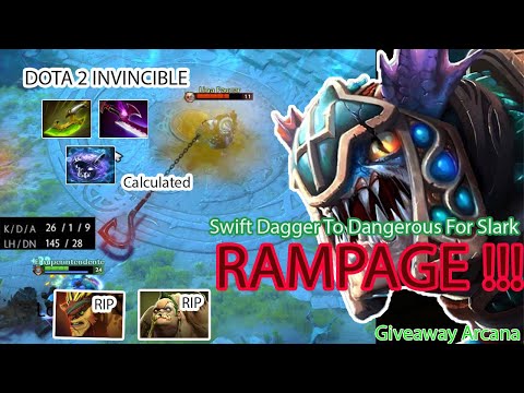 DOTA 2 INVINCIBLE #7 - AGGRESSIVE SLARK CRAZY ITEM !! DELETED PUDGE AND BRISTLEBACK FROM THE GAME.