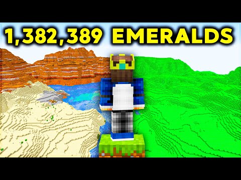 I BUILD THE EMERALD BIOME in Minecraft Hardcore (Hindi)