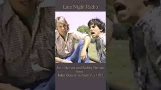 Late Night Radio - John Denver and Robby Benson in Australia #shorts #johndenver #robbybenson #song