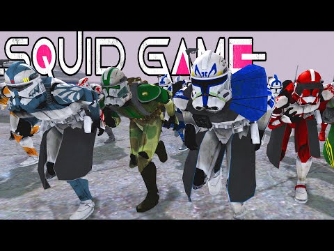 Squid Game w/ ALL Clone Commanders! ~ Red Light Green Light - Men of War: Star Wars Mod