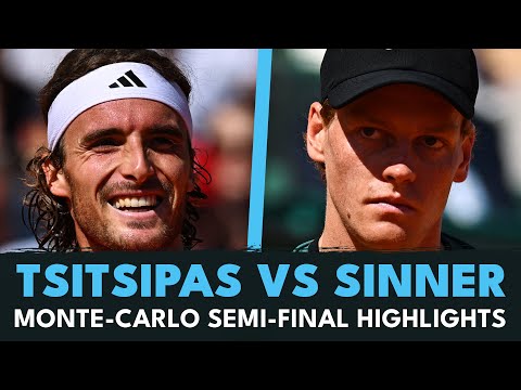 Entertaining Jannik Sinner vs Stefanos Tsitsipas Semi-Final Highlights | Monte Carlo 2024