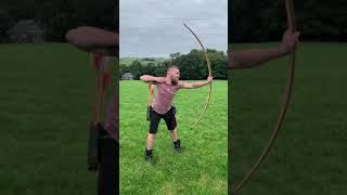 Warbow Shoot - Dray Pull on 130-135lbs English longbow. GaoYing style Chniese Ming Military style.