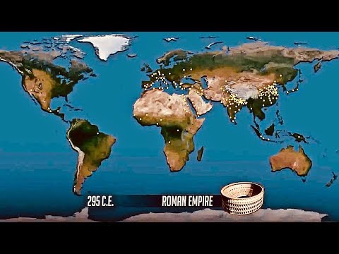 Amazing - Animated World Map of Population Growth - Last 2,000 Years (1 AD - 2050 AD)