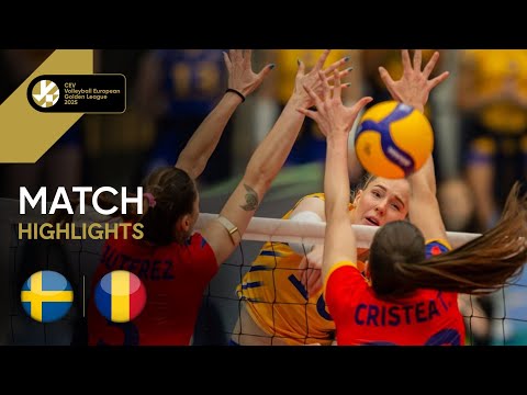  Highlights | Sweden vs. Romania - CEV Volleyball European Golden League 2025 | Women 