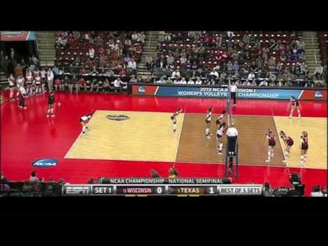 Texas vs Wisconsin NCAA Volleyball 2013 [Set 1]