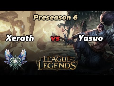 League of Legends - Xerath vs Yasuo Diamond Gameplay Pre-Season 6