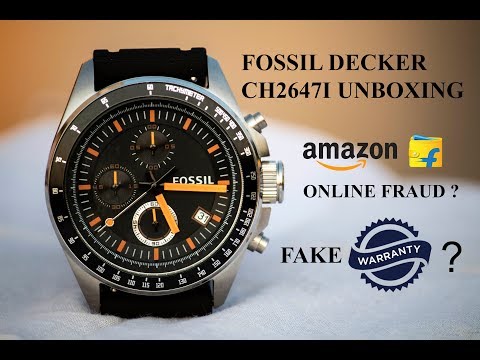Fossil decker ch2647 analog watch unboxing