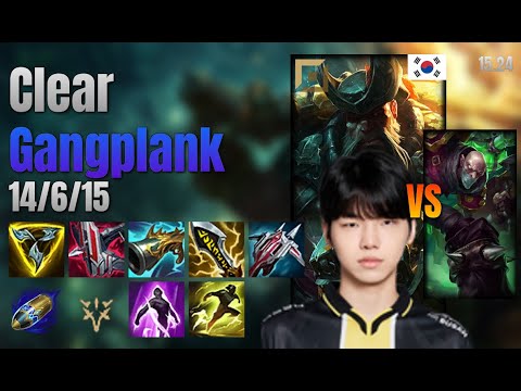 Clear Top Gangplank vs Singed lol KR solo rank Full Game 15.24 | 클리어 갱플랭크 vs 신지드