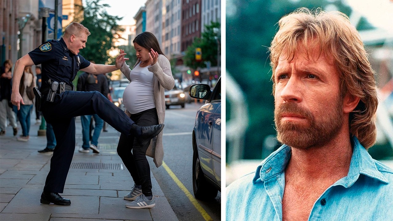Officer Attacked a Pregnant Woman, But Then Chuck Norris Appeared...