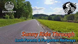 Virtual Biking | ☀️ Sunny Ride Through Lush Forests & Forgotten Railways
