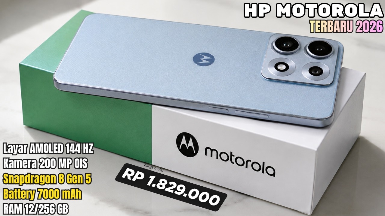BARU SAJA LAUNCHING‼️200MP OIS, 12/256 GB, 7000mAh - HP MOTOROLA TERBARU DAN TERBAIK AGUSTUS 2026