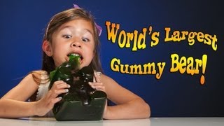 4-year-old Devours WORLD'S LARGEST GUMMY BEAR!