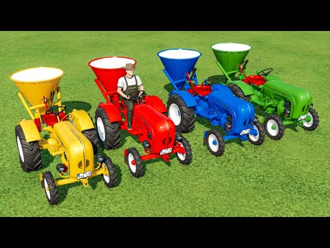 JOHN DEERE vs FENDT vs CLAAS vs CASE TRACTORS BATTLE In Fs22 | Colourful