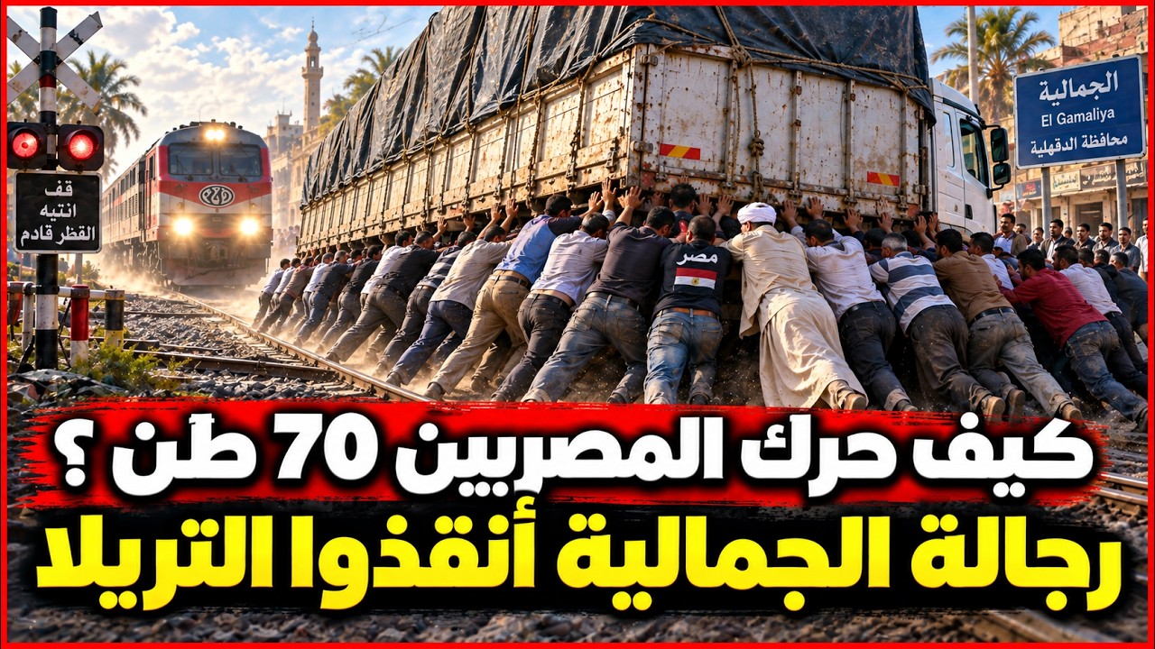 كيف حرك المصريين 70 طن من امام قطار سريع ؟؟