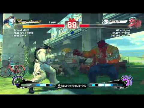 Super Street Fighter 4 AE v.2012 \\\ PsyKoPaThiK (VEGA-CLAW) vs (HAKAN) GENanigans \\\