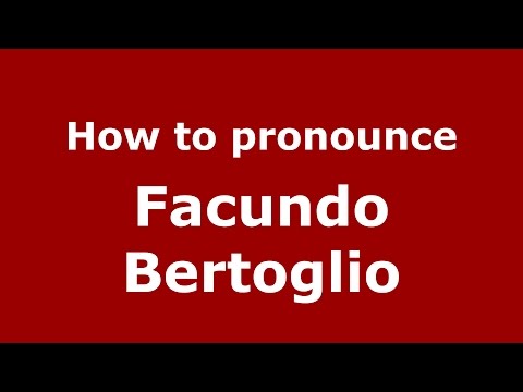 How to pronounce Facundo Bertoglio (Spanish/Argentina) - PronounceNames.com