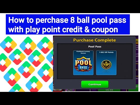 How to perchase 8 ball pool (pool pass) with play point credit & coupon
