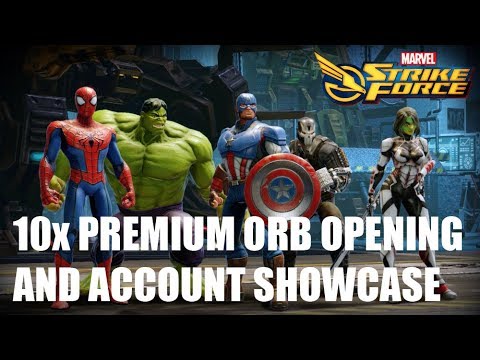 10x Premium Orb Opening and Account Showcase - Marvel Strike Force