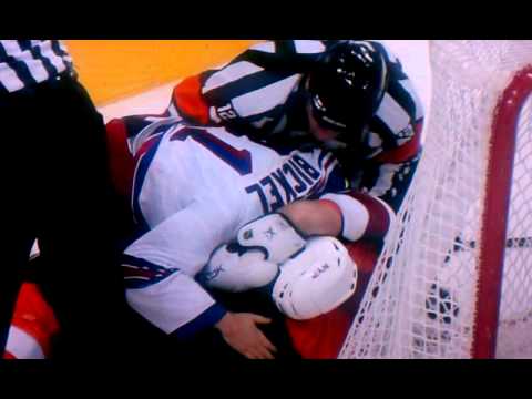 Sestito boarding. Flyers/Rangers Preseason