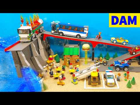 LEGO DAM BREACH EXPLOSION cause FLOOD CITY - DISASTER Action MOVIE - ep 73