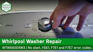 Whirlpool, Maytag & Roper Washer Not Starting - Actuator Issues - Diagnostic & Repair