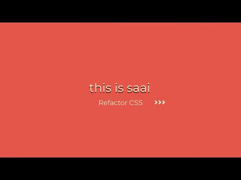 Refactoring CSS to a separate file