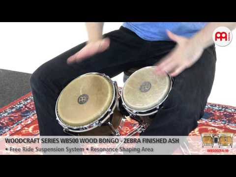 Woodcraft Series WB500 Wood Bongo - Zebra Finished Ash - WB500ZFA-M