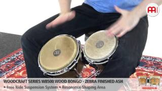 Video thumbnail for Woodcraft Series WB500 Wood Bongo - Zebra Finished Ash - WB500ZFA-M by MEINL Percussion Official