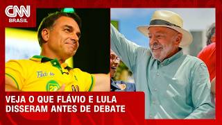 Vídeo: Flávio promete rebater fake news em debate; Lula pede por civilidade | CNN PRIME TIME