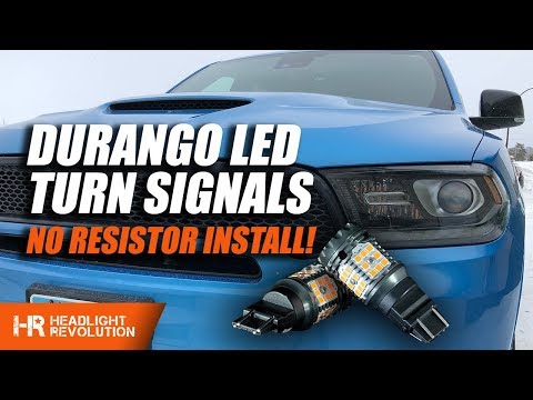 NO RESISTORS! Installing the GTR Lighting Carbide CANBUS Front Turn Signal Bulbs | Dodge Durango