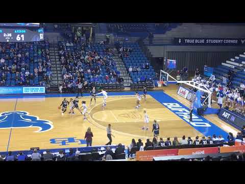 Loren Christie's big block and stare down vs Akron 2/19/2020