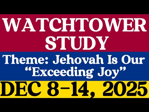 WATCHTOWER STUDY DEC 8-14. WEEKEND MEETING PRACTICAL  COMMENTS. ENGLISH ✅ FILIPINO ✅