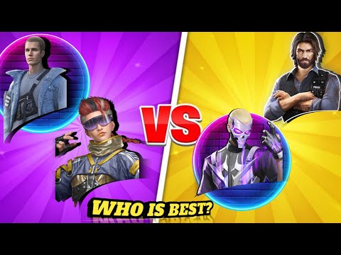 J. Biebs VS Xayne VS Kairos VS Andrew Character Ability Test 🔥 WHO IS BEST? 🤔 || Garena Free Fire