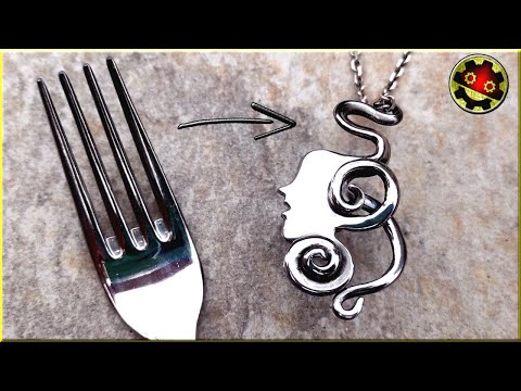 How to create an original pendant with a stainless steel fork