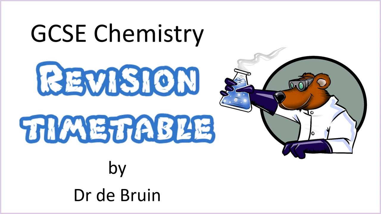 How to make a revision timetable for GCSE Chemistry (TRIPLE) in 2022