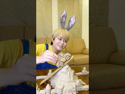 CARDBOARD CARS CLIMB OVER OBSTACLES！#asmr